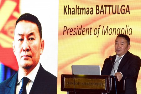 Монгол Улсын Ерөнхийлөгч Х.Баттулга Япон-Монголын хамтарсан олон улсын онол практикийн хуралд оролцож, үг хэллээ