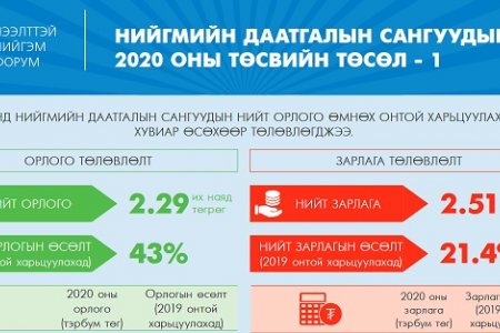 НИЙГМИЙН ДААТГАЛЫН САНГУУДЫН 2020 ОНЫ ТӨСВИЙН ТӨСӨЛ - инфографик