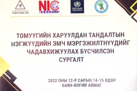 ТОМУУГИЙН ХАРУУЛДАН ТАНДАЛТЫН НЭГЖҮҮДИЙН ЭМЧ, МЭРГЭЖИЛТНҮҮДИЙГ ЧАДАВХИЖУУЛАХ БҮСЧИЛСЭН СУРГАЛТ  