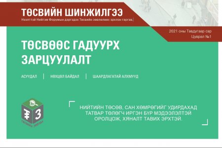 Төсвийн шинжилгээ - 1: Төсвөөс гадуурх зарцуулалт