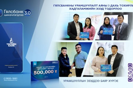 Төрийн банк: Гялсбанк-2023 аяны урамшууллын эзэд тодорсоор