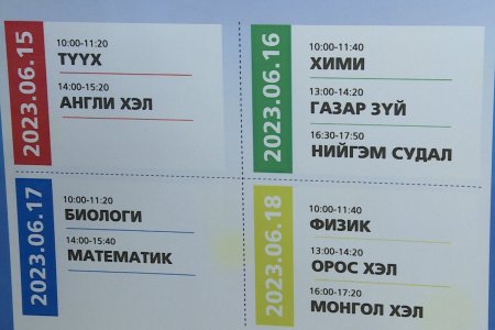 Шалгалтын материалыг үнэн зөв зассан эсэхийг сурагчдын зүгээс шалгаж үзэх хүсэлтэй байна