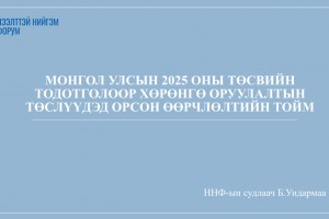 Монгол Улсын 2025 оны төсвийн тодотголоор хөрөнгө оруулалтын төслүүдэд орсон өөрчлөлтийн  тойм