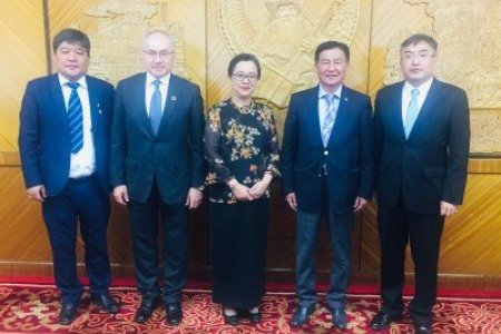 ЭРЧИМ ХҮЧНИЙ САЙД Ц.ДАВААСҮРЭН НҮБ-ЫН ЕРӨНХИЙ НАРИЙН БИЧГИЙН ДАРГЫН ОРЛОГЧ ХАТАГТАЙ АРМИДА АЛИСЖАБАНАТАЙ УУЛЗЛАА