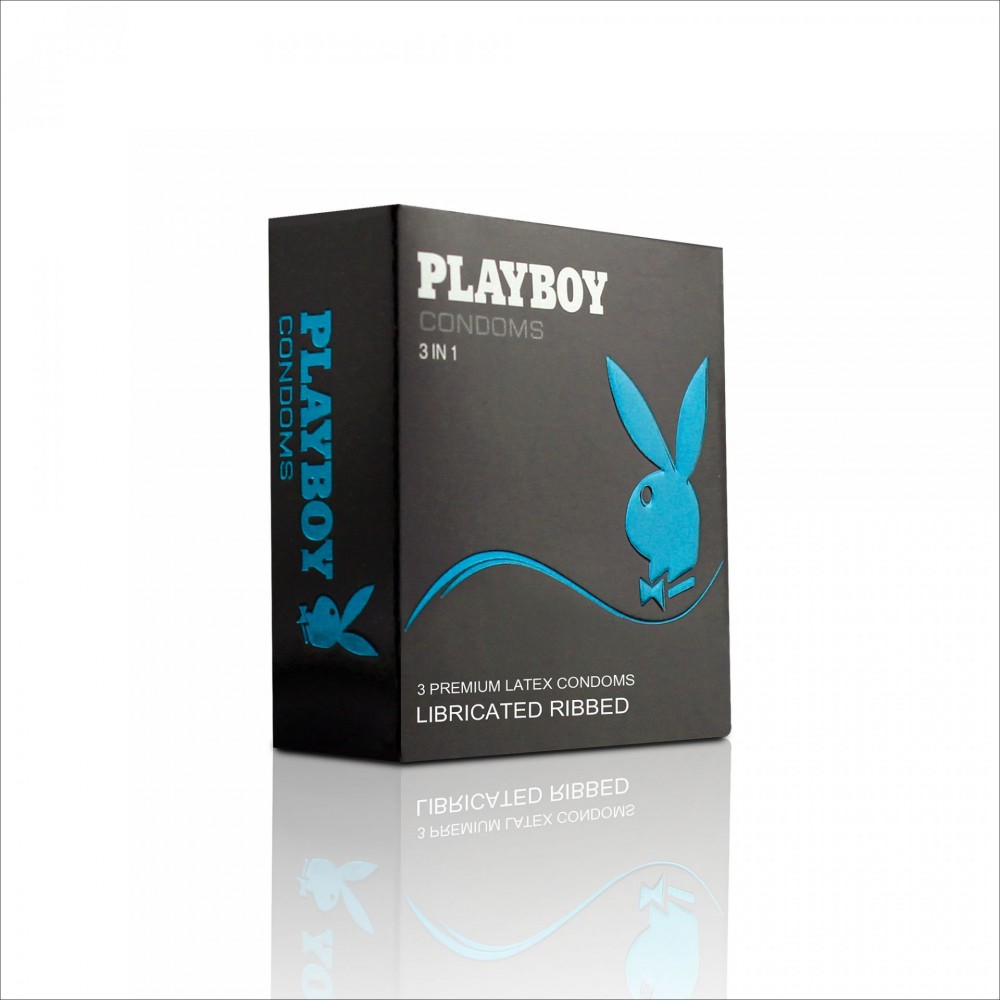 Бэлгэвч PlayBoy Үелэлтэй, 3 ширхэгтэй