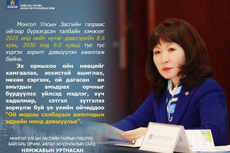 БАЙГАЛЬ ОРЧИН, АЯЛАЛ ЖУУЛЧЛАЛЫН САЙД Н.УРТНАСАН ОЙН САЛБАРЫН ХАМТ ОЛОНДОО МЭНДЧИЛГЭЭ ДЭВШҮҮЛЛЭЭ