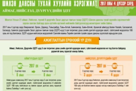Шилэн дансны тухай хуулийн хэрэгжилт 4-р сард
