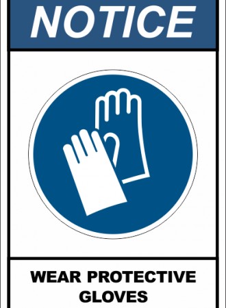 Wear protective gloves sign