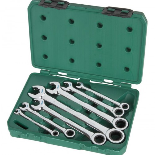 7 Pc. Metric Double Ratcheting Wrench Set