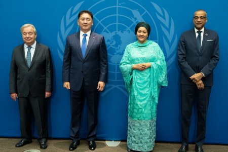 Монгол Улсын Ерөнхийлөгч У.Хүрэлсүх НҮБ-ын Ерөнхий Ассамблейн 80 дугаар чуулганы Ерөнхий санал шүүмжлэлд оролцож байна