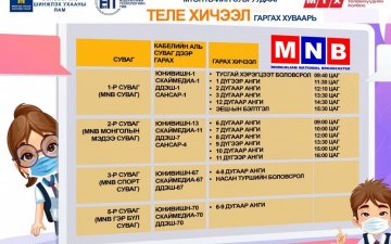12 ДУГААР АНГИЙН ТЕЛЕ ХИЧЭЭЛИЙГ “МОНГОЛ HD” БОЛОН ETV ТЕЛЕВИЗЭЭР ГАРГАНА