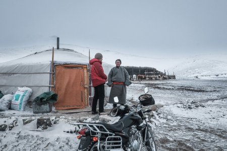 Монголын улаан загалмай нийгэмлэгээс өвөлжилт хүндэрсэн аймгийн малчдад тусламж үзүүлж байна