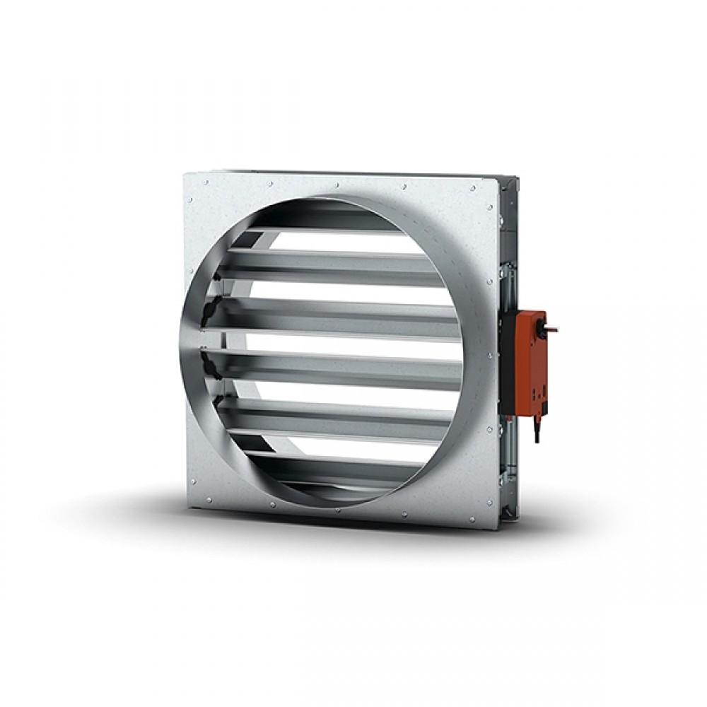 Round transition multi-blade dampers PWR