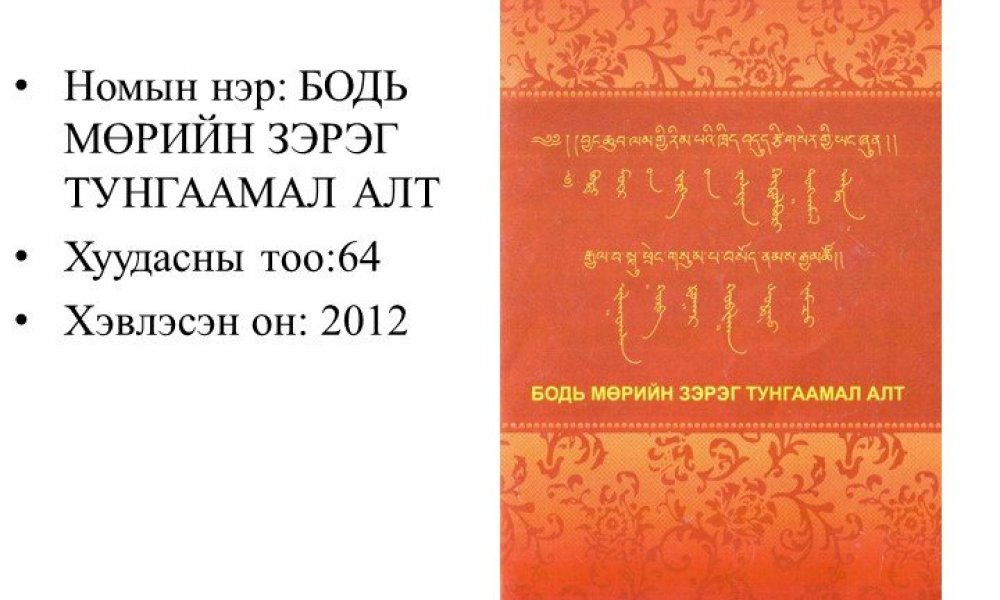 Bodi muryn zereg tungaamal alt