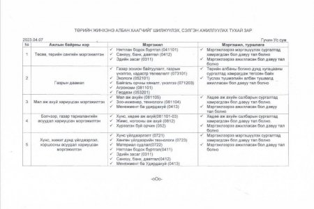 ТӨРИЙН ЖИНХЭНЭ АЛБАН ХААГЧИЙГ ШИЛЖҮҮЛЭХ, СЭЛГЭН АЖИЛЛУУЛАХ ТУХАЙ