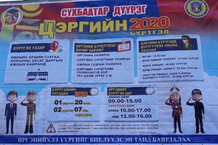 Цэргийн бүртгэл дуусахад 2 хоног үлдлээ