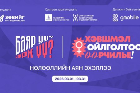 Олон Улсын Эмэгтэйчүүдийн эрхийг хамгаалах өдрийг угтан “Хэвшмэл ойлголтоо өөрчилье” уриатай “Баяр уу? Эрх үү?