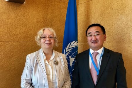 ЭЛЧИН САЙД, БАЙНГЫН ТӨЛӨӨЛӨГЧ Л.ПҮРЭВСҮРЭН НҮБ-ЫН ЖЕНЕВ ДЭХ ТӨВИЙН ЕРӨНХИЙ ЗАХИРЛААР ШИНЭЭР ТОМИЛОГДСОН ТАТЬЯНА ВАЛОВАЯТАЙ УУЛЗАВ