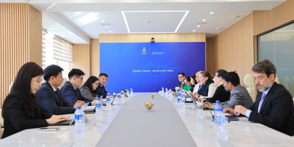 ЭДИЙН ЗАСАГ, ХӨГЖЛИЙН ДЭД САЙД С.ДАВААСҮРЭН ДЭЛХИЙН БАНКНЫ ТӨЛӨӨЛӨГЧДИЙГ ХҮЛЭЭН АВЧ УУЛЗАВ