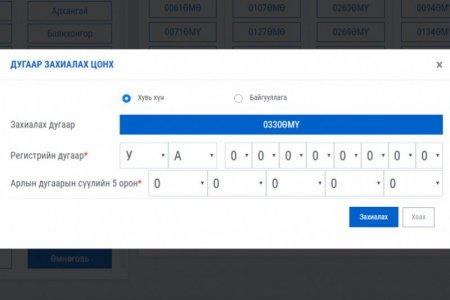 Улсын дугаар олгох үйл ажиллагааг цахим хэлбэрт шилжүүлээд байна