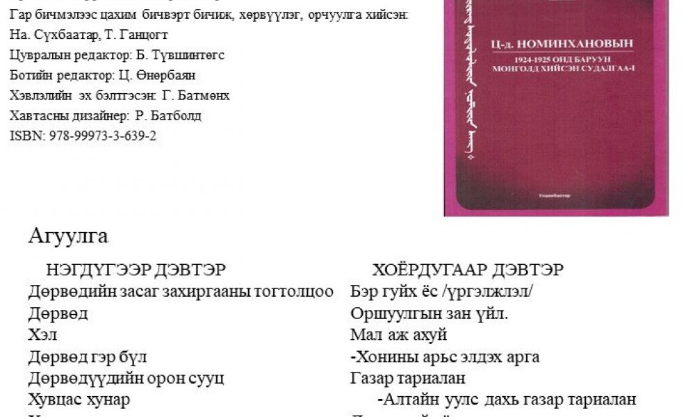 Bibliotheca Oiratica Vol. LXI