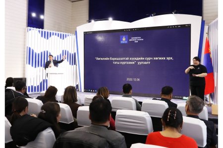 ХӨГЖЛИЙН БЭРХШЭЭЛТЭЙ ХҮҮХДИЙН СУРЧ ХӨГЖИХ ЭРХ, ТЭГШ ХҮРТЭЭМЖ СЭДЭВТ УУЛЗАЛТ, ХЭЛЭЛЦҮҮЛЭГ БОЛЛОО