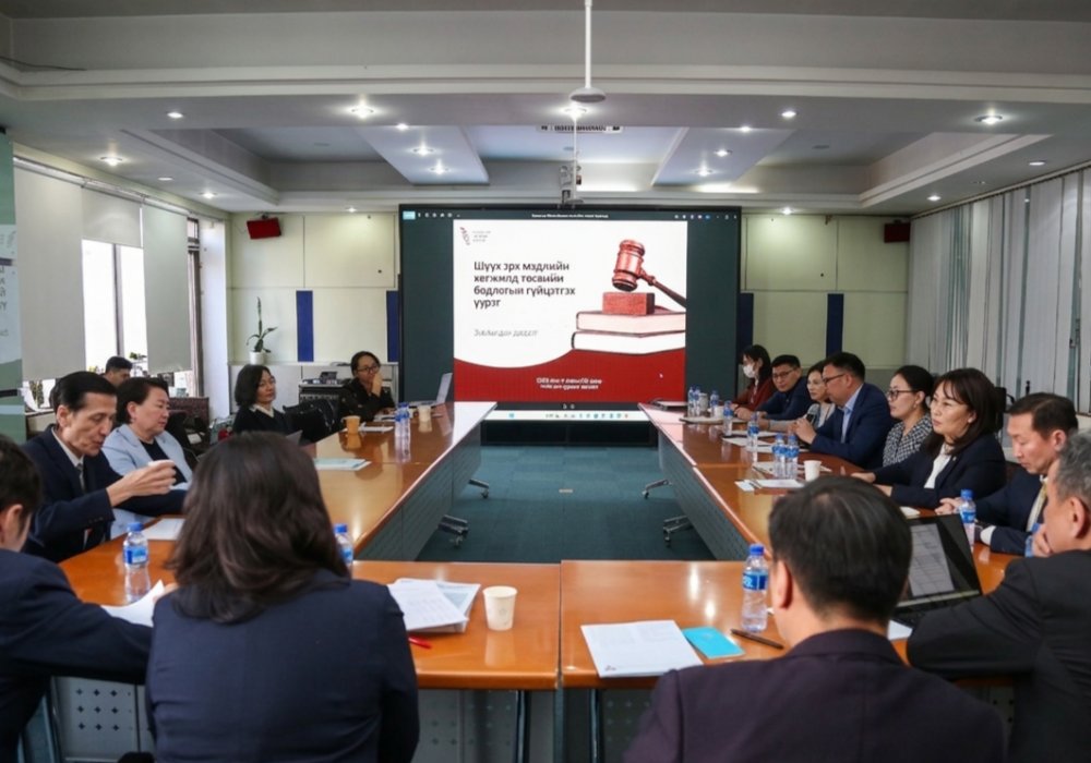 “Шүүх эрх мэдлийн хөгжилд төсвийн бодлогын гүйцэтгэх үүрэг” сэдвээр зөвлөлдөх уулзалт зохион байгууллаа