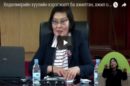 Хөдөлмөрийн хуулийн хэрэгжилт ба ажилтан, ажил олгогчийн эрх, үүргийн уялдаа (№ 30-Video) Б.Уранцэцэг