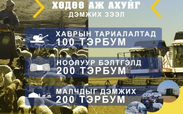Хөдөө аж ахуйн үйлдвэрлэлийг дэмжих 3 хувийн хүүтэй 500 тэрбум төгрөгийн зээлийг 3 чиглэлд олгож эхлээд байна