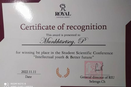 Mandakh University students become winners of the Students’ Scientific Conference-2022