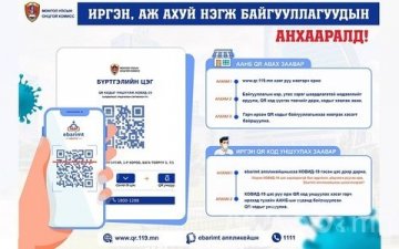 Үйлчлүүлсэн байгууллага бүрдээ ''QR код