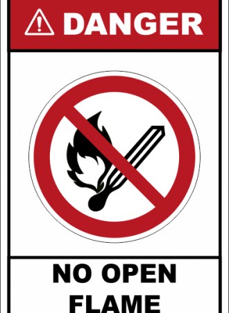 No open flame sign 