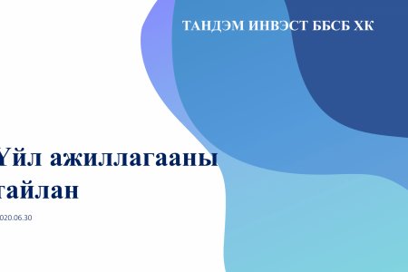 2020 оны хагас жилийн тайлан