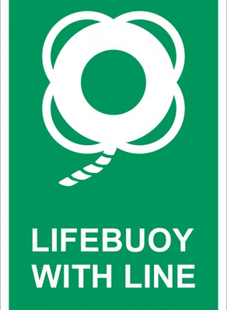 Lifebuoy with line sign 