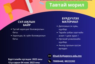  Сул ажлын байр 2023.12 сар