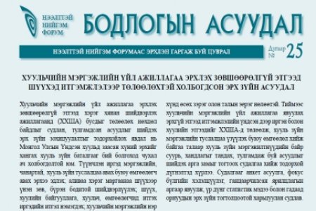 Хуульчийн мэргэжлийн үйл ажиллагаа эрхлэх зөвшөөрөлгүй этгээд шүүхэд итгэмжлэлээр төлөөлөхтэй холбогдсон эрх зүйн асуудал