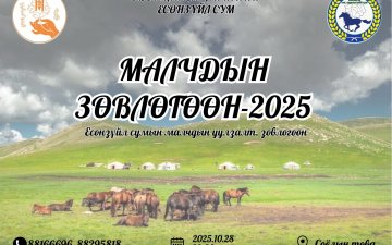 МАЛЧДЫН ЗӨВЛӨГӨӨН ЗОХИОН БАЙГУУЛАГДЛАА