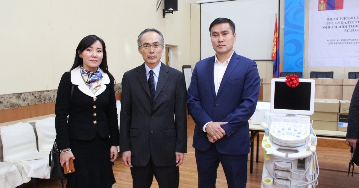 Япон улсын Hitachi фирмийн Hi Vision Avius загварын өндөр хүчин чадалтай 34 ширхэг ЭХО аппарат хүлээлгэн өгөх ёслол