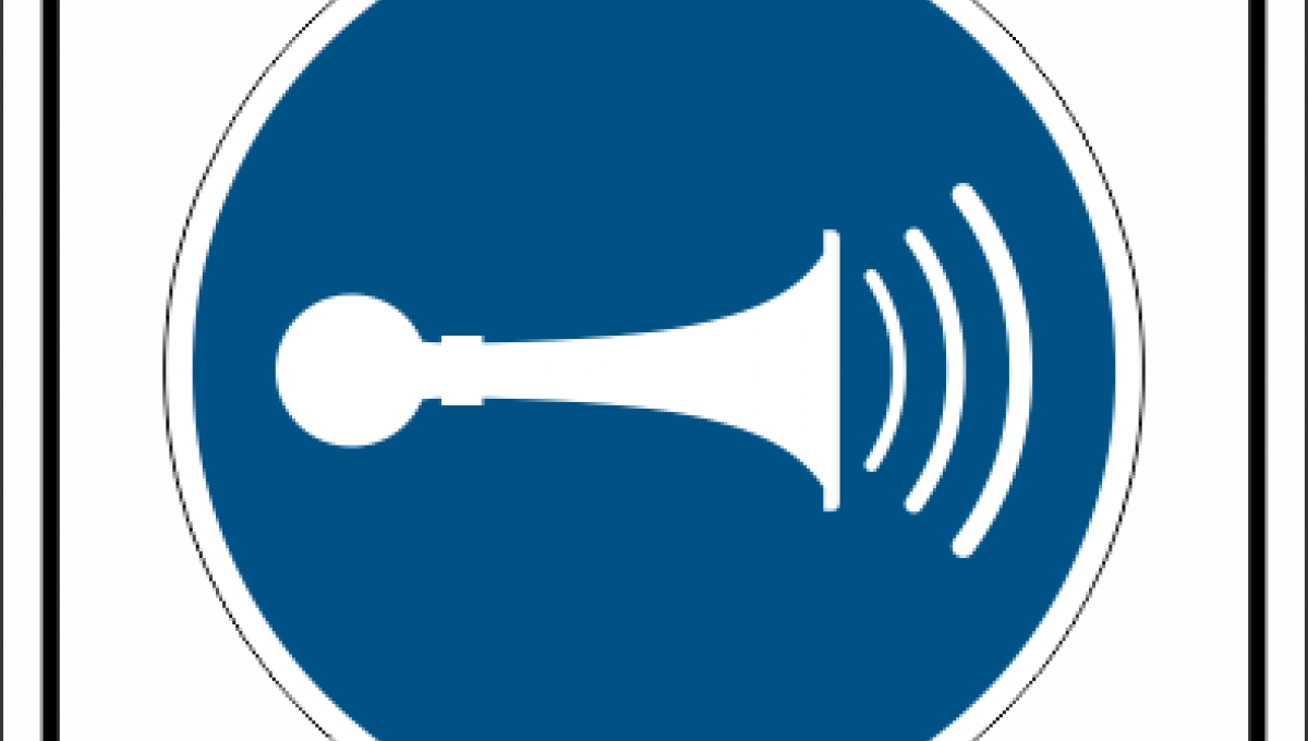 Sound horn sign Sound horn signage Sound horn sign meaning Sound