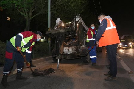 Авто замын нүхэн эвдрэлийг шөнийн цагаар засаж байна