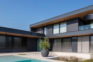Private house with glossy facade