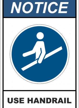 Use handrail sign 