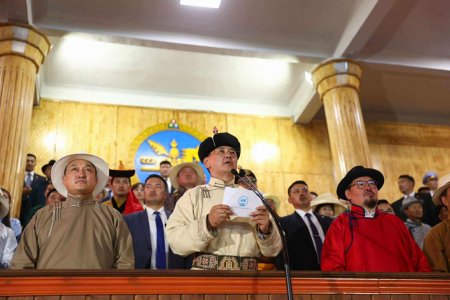 Монгол Улсын Ерөнхийлөгч У.Хүрэлсүх Үндэсний их баяр наадмыг хааж үг хэллээ