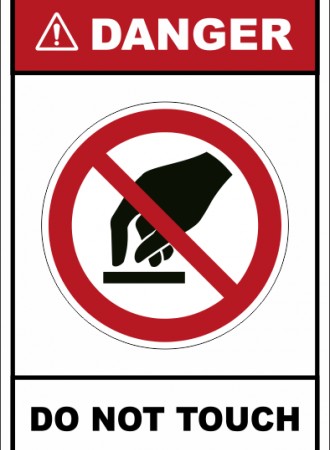 Do not touch sign 