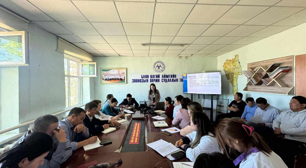 ЭРҮҮЛ МЭНДИЙН ГАЗРЫН ДАРГА ХОЛБОГДОХ МЭРГЭЖИЛТЭНҮҮД АЙМГИЙН ЗООНОЗ ӨВЧИН СУДЛАЛЫН ТӨВД АЖИЛЛАА.