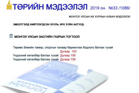 ТОЙМ: Улсын Их Хурал