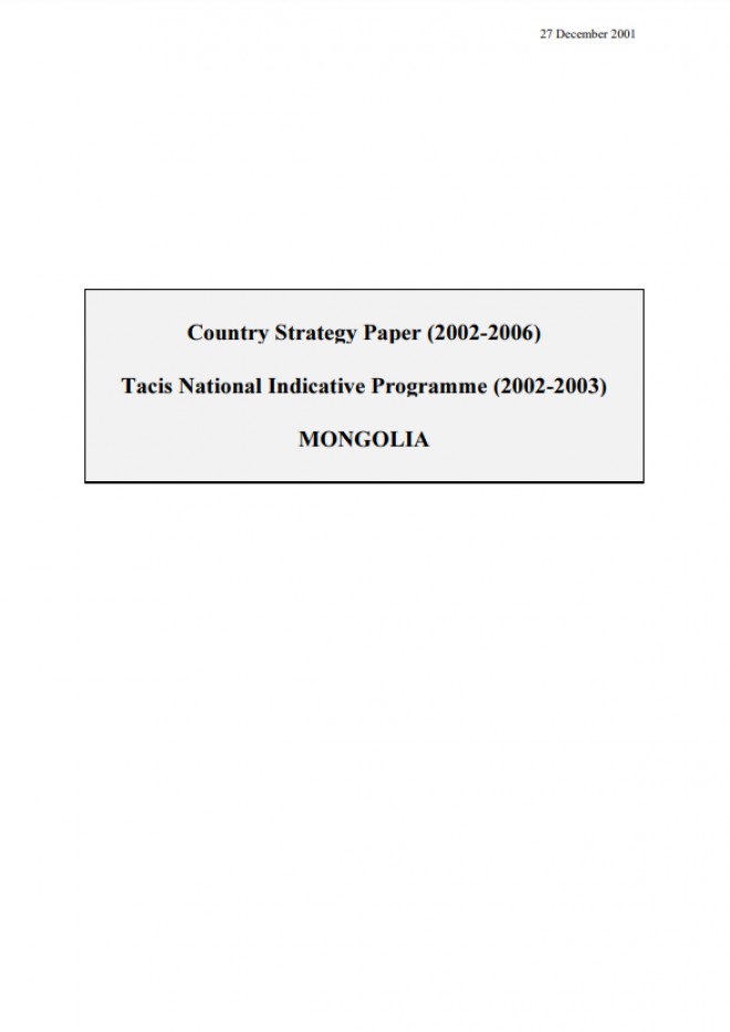 Country Strategy paper /2002-2006/
