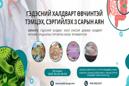 ГЭДЭСНИЙ ХАЛДВАРТ ӨВЧИНТЭЙ ТЭМЦЭХ, СЭРГИЙЛЭХ 3 САРЫН АЯН ЭХЭЛЛЭЭ.