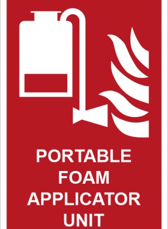Portable foam  applicator  unit sign
