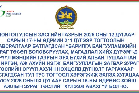Иргэн, аж ахуйн нэгж, байгууллагуудын анхааралд  